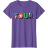imageMarvel Super Heroes Avengers Numbers 4 Fourth 4th Birthday TShirtPurple Heather
