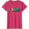 imageMarvel Super Heroes Avengers Numbers 4 Fourth 4th Birthday TShirtRed Heather