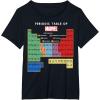 imageMarvel Ultimate Periodic Table Of Elements Graphic Short Sleeve TShirt Black SmallBlack