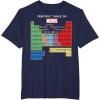 imageMarvel Ultimate Periodic Table Of Elements Graphic Short Sleeve TShirt Black SmallNavy Blue
