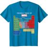 imageMarvel Ultimate Periodic Table Of Elements Graphic Short Sleeve TShirt Black SmallSapphire Blue