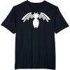 imageMarvel Venom White Spider Logo Halloween Graphic TShirt TShirtBlack