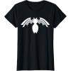 imageMarvel Venom White Spider Logo Halloween Graphic TShirt TShirtBlack