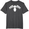 imageMarvel Venom White Spider Logo Halloween Graphic TShirt TShirtDark Heather Grey