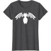 imageMarvel Venom White Spider Logo Halloween Graphic TShirt TShirtDark Heather Grey