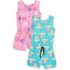 imageAmazon Essentials Disney  Marvel  Star Wars  Frozen  Princess Girls and Toddlers Knit Sleeveless Rompers Pack of 2Neon Star Wars Child