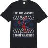imageMarvel Amazing SpiderMan Ugly Christmas Sweater Comfort Colors Adult Heavyweight TshirtBlack