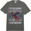 imageMarvel Amazing SpiderMan Ugly Christmas Sweater Comfort Colors Adult Heavyweight TshirtDark Grey