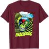 imageMarvel Comics Deadpool Neon Swirl Zombie Skull TShirtBurgundy