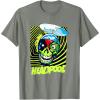 imageMarvel Comics Deadpool Neon Swirl Zombie Skull TShirtOlive Heather