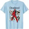 imageMarvel Comics Deadpool Retro Comic Shout TShirtBaby Blue