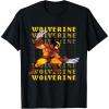 imageMarvel Cosmic Invasion Game Wolverine Retro Pixel Graphics TShirtBlack