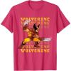 imageMarvel Cosmic Invasion Game Wolverine Retro Pixel Graphics TShirtRed Heather