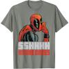 imageMarvel Deadpool SSHHHH No One Cares Whisper TShirtOlive Heather