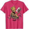 imageMarvel Guardians Of The Galaxy Vol 2 Groot Tape Portrait TShirtRed Heather