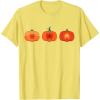imageMarvel Halloween SpiderMan Trio Pumpkin Characters Lineup TShirtLemon Yellow