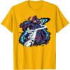 imageMarvel Silver Surfer and Galactus Retro Vintage Comic Style TShirtGolden Yellow