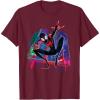 imageMarvel SpiderMan Miles Morales Graffiti City TShirtBurgundy