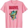 imageMarvel SpiderMan and Avengers Retro Silver Age Super Heroes TShirtPink