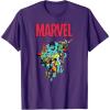 imageMarvel SpiderMan and Avengers Retro Silver Age Super Heroes TShirtPurple
