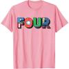 imageMarvel Super Heroes Avengers Numbers 4 Fourth 4th Birthday TShirtPink