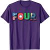 imageMarvel Super Heroes Avengers Numbers 4 Fourth 4th Birthday TShirtPurple