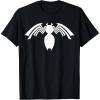 imageMarvel Venom White Spider Logo Halloween Graphic TShirt TShirtBlack