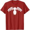 imageMarvel Venom White Spider Logo Halloween Graphic TShirt TShirtCranberry Red