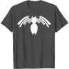 imageMarvel Venom White Spider Logo Halloween Graphic TShirt TShirtDark Heather Grey