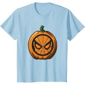 imageKids Marvel Comics Retro Classic Halloween SpiderMan Pumpkin TShirtBaby Blue