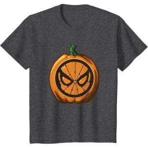 imageKids Marvel Comics Retro Classic Halloween SpiderMan Pumpkin TShirtDark Heather Grey