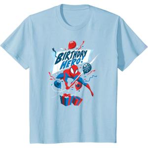 imageKids Marvel SpiderMan Birthday Hero TShirtBaby Blue
