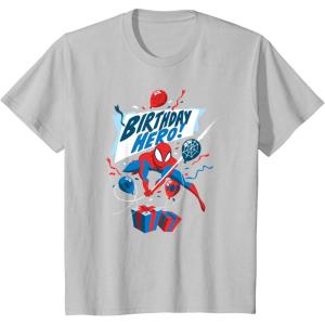 imageKids Marvel SpiderMan Birthday Hero TShirtSilver Grey