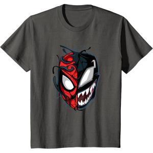 imageKids Marvel SpiderMan Classic Venom Peter Parker Split Mask TShirtAsphalt Grey