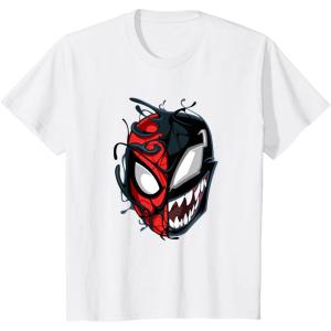 imageKids Marvel SpiderMan Classic Venom Peter Parker Split Mask TShirtWhite
