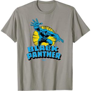 imageMarvel  Black Panther Character Logo TShirtSlate Grey