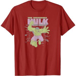 imageMarvel  HULK Retro Faded Style TShirtCranberry Red