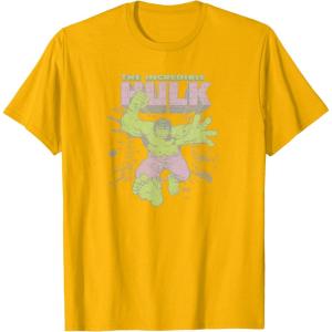 imageMarvel  HULK Retro Faded Style TShirtGolden Yellow