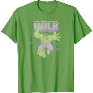 imageMarvel  HULK Retro Faded Style TShirtGrass Green
