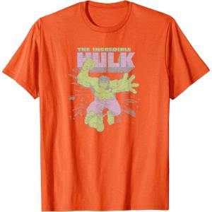 imageMarvel  HULK Retro Faded Style TShirtOrange