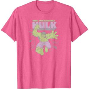 imageMarvel  HULK Retro Faded Style TShirtPink Heather