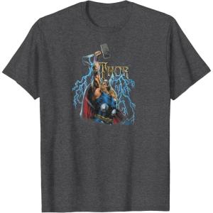 imageMarvel  The Mighty THOR Classic Rock Vibe TShirtDark Heather Grey