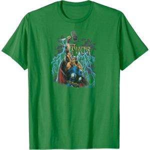 imageMarvel  The Mighty THOR Classic Rock Vibe TShirtKelly Green