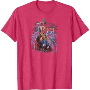 imageMarvel  The Mighty THOR Classic Rock Vibe TShirtRed Heather