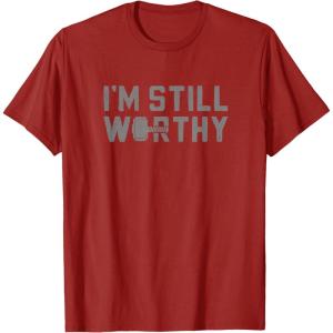 imageMarvel Avengers Endgame Thor Im Still Worthy TShirtCranberry Red