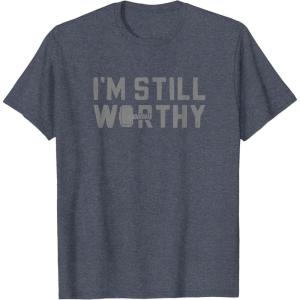 imageMarvel Avengers Endgame Thor Im Still Worthy TShirtHeather Blue