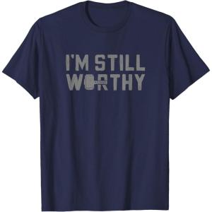 imageMarvel Avengers Endgame Thor Im Still Worthy TShirtNavy Blue