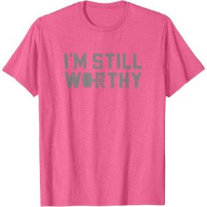 imageMarvel Avengers Endgame Thor Im Still Worthy TShirtPink Heather
