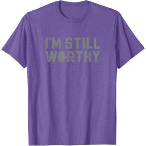 imageMarvel Avengers Endgame Thor Im Still Worthy TShirtPurple Heather