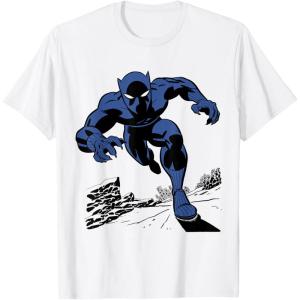imageMarvel Black Panther Retro Comic Art TShirtWhite
